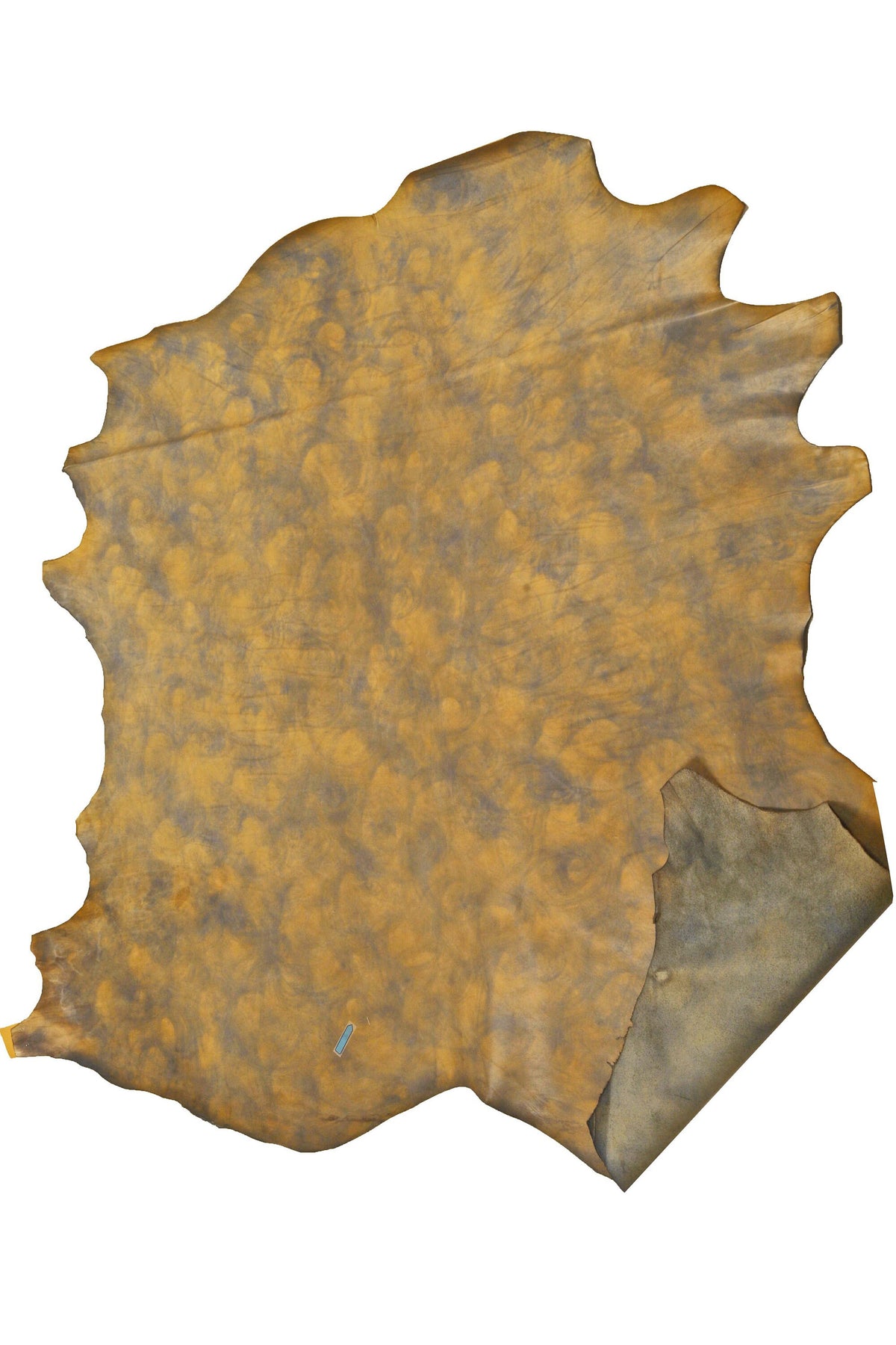 Vegetable tanned calf leather hide skin, marbled hand dyed veg tan cowhide artisan natural leatherB14799-VT La Garzarara