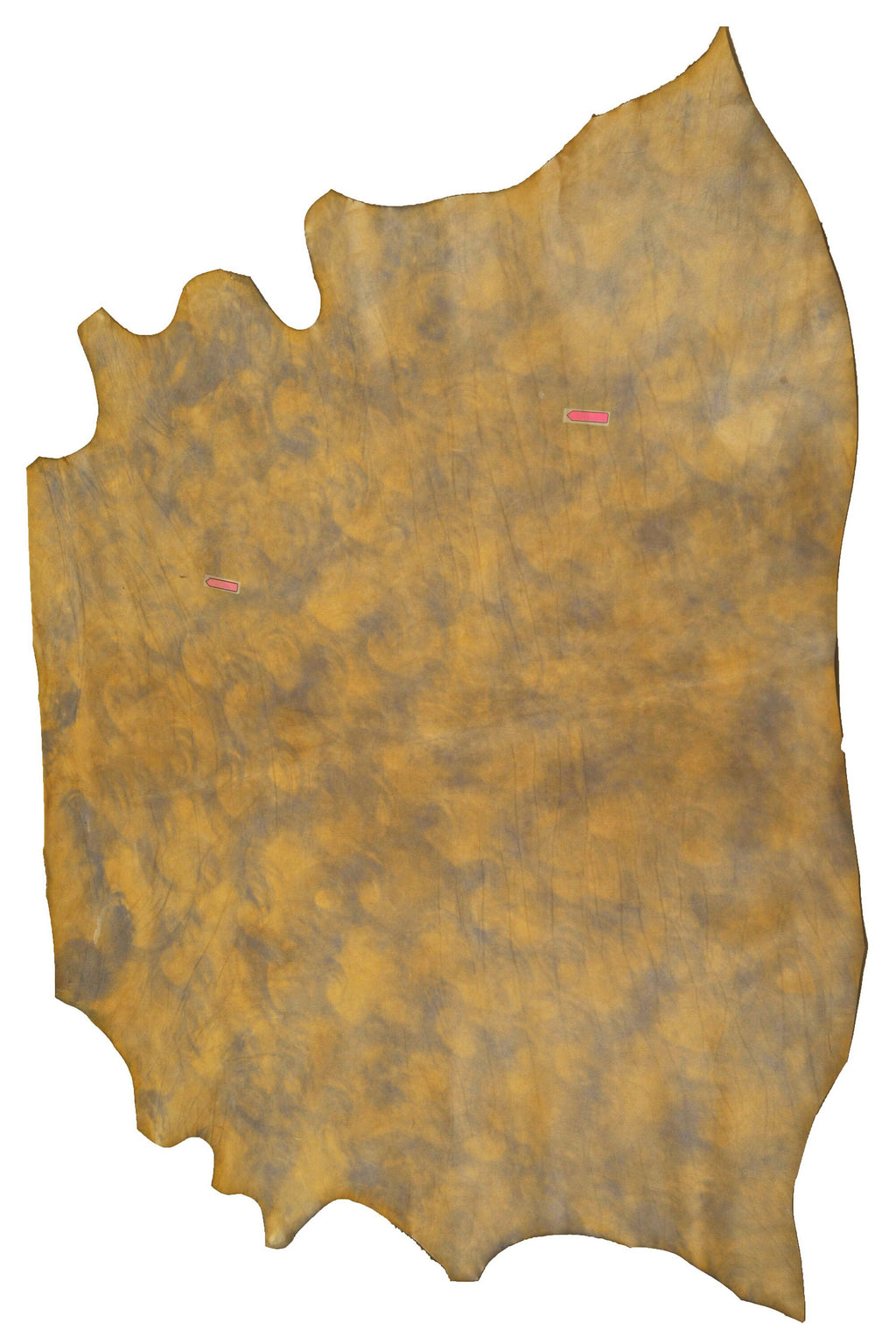 Vegetable tanned calf leather hide skin, marbled hand dyed veg tan cowhide artisan natural leatherB14799-VT La Garzarara