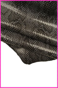 Gray SNAKE python leather hide, lightweight reptile printed skin for clothing, soft thin garment leather B14788-ST La Garzarara