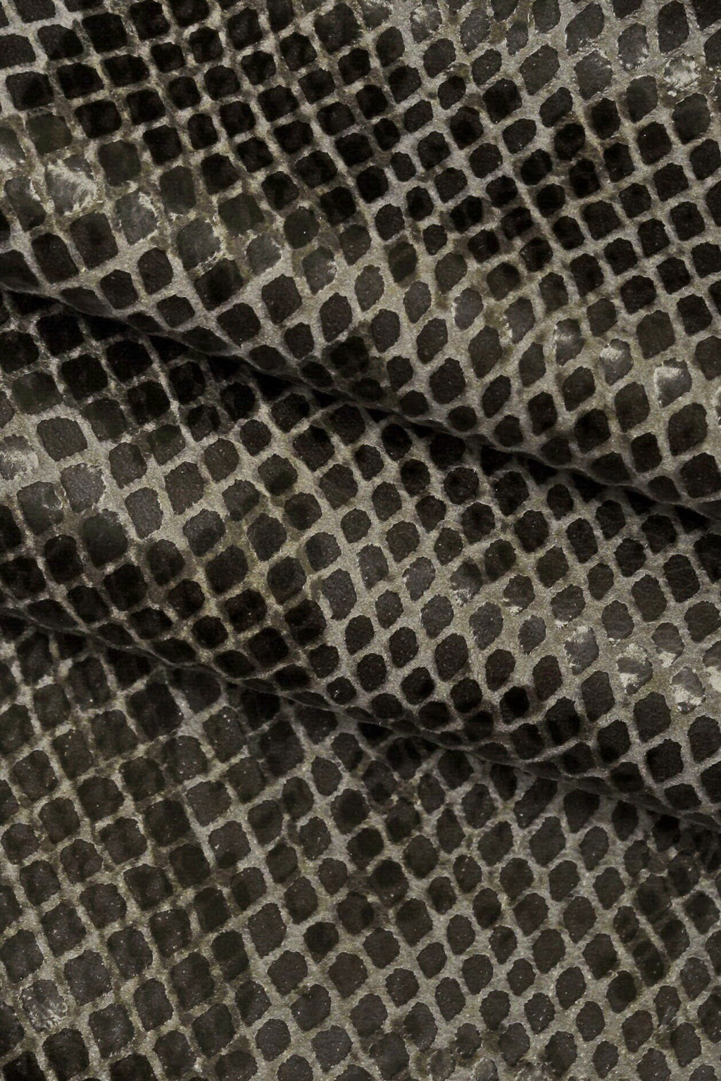 Gray SNAKE python leather hide, lightweight reptile printed skin for clothing, soft thin garment leather B14788-ST La Garzarara