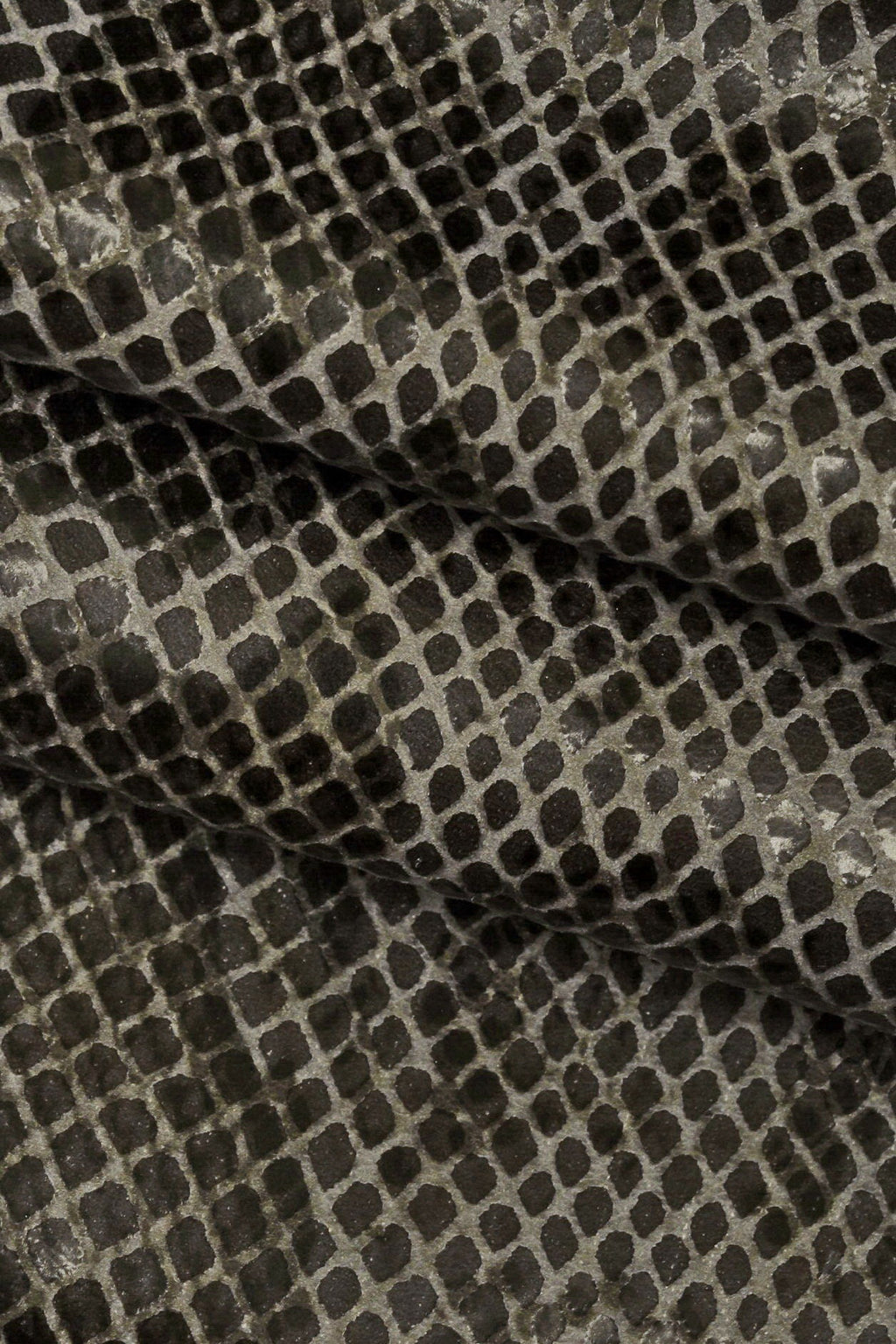 Gray SNAKE python leather hide, lightweight reptile printed skin for clothing, soft thin garment leather B14788-ST La Garzarara