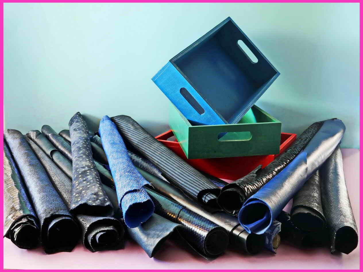Blue Leather Hides Bundle, Assorted Genuine Leather Skins, Printed, Metallic and Embossed Random PackB14923-ST La Garzarara