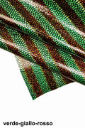 STRIPED CROCODILE leather hide, croc printed patent calfskin, shiny stripe pattern on cowhide B13651-ST