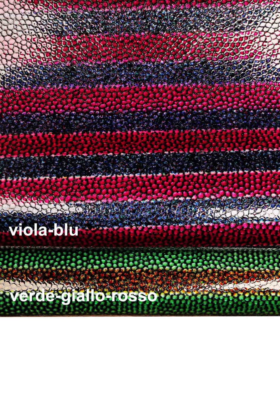 STRIPED CROCODILE leather hide, croc printed patent calfskin, shiny stripe pattern on cowhide B13651-ST