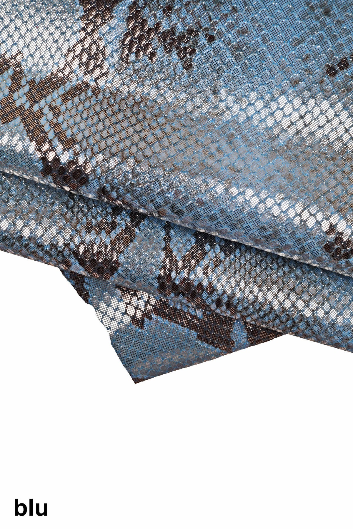 Glossy SNAKE python leather hide, metallic reptile skin multicolor for handbags shoes fashion B14855-MT(ST)