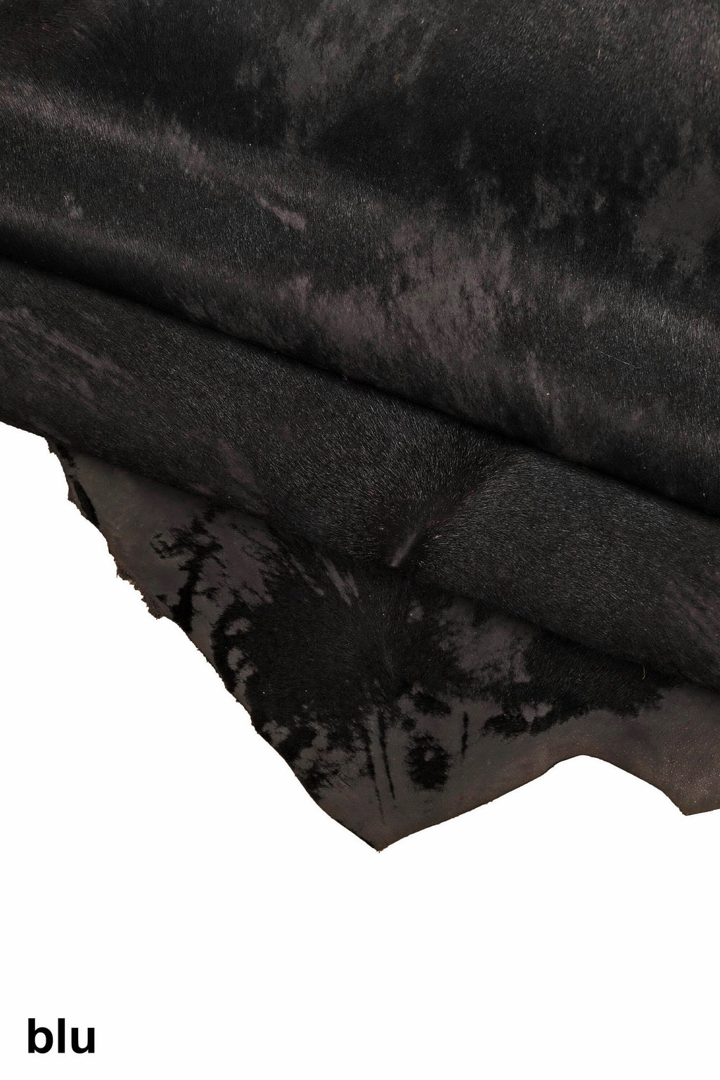 Acid Washed Hair-on Leather Blue, white burgundy blue ponyskin hides, Italian aged Pony Hair Leather for Luxury Accessories b13602-cv