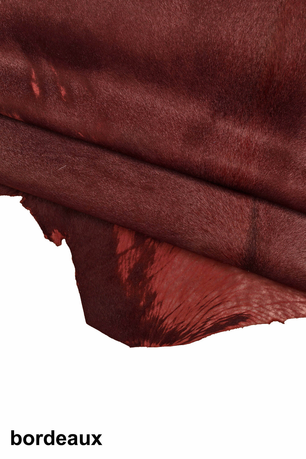 Acid Washed Hair-on Leather Blue, white burgundy blue ponyskin hides, Italian aged Pony Hair Leather for Luxury Accessories b13602-cv