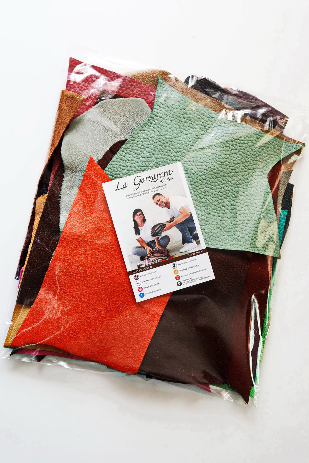 Pebbled Leather Pieces, 5x6 Colorful Craft Cuts, Assorted Solid Colors and Grain Textures, Genuine Leather B109 La Garzarara