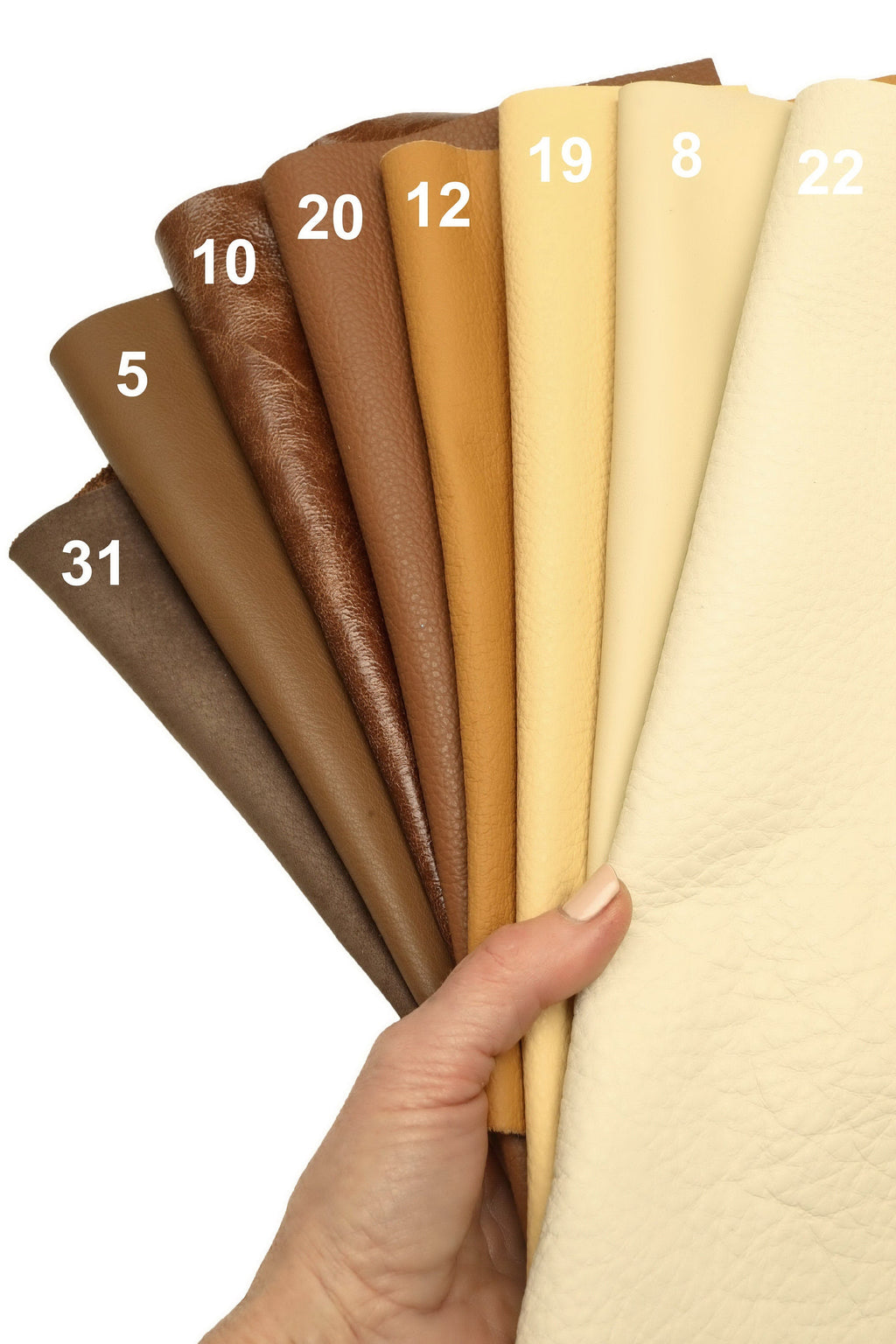 Soft calf leather skin in large size for UPHOLSTERY, furniture sofa car yacht, warm color cowhide hides B15053-TU La Garzarara