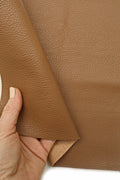 Soft calf leather skin in large size for UPHOLSTERY, furniture sofa car yacht, warm color cowhide hides B15053-TU La Garzarara