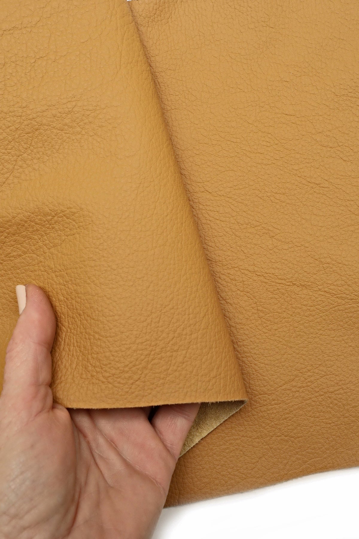 Soft calf leather skin in large size for UPHOLSTERY, furniture sofa car yacht, warm color cowhide hides B15053-TU La Garzarara