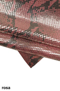 Glossy SNAKE python leather hide, metallic reptile skin multicolor for handbags shoes fashion B14855-MT(ST)