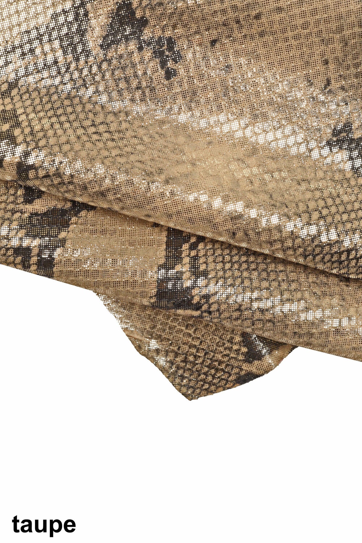 Glossy SNAKE python leather hide, metallic reptile skin multicolor for handbags shoes fashion B14855-MT(ST)