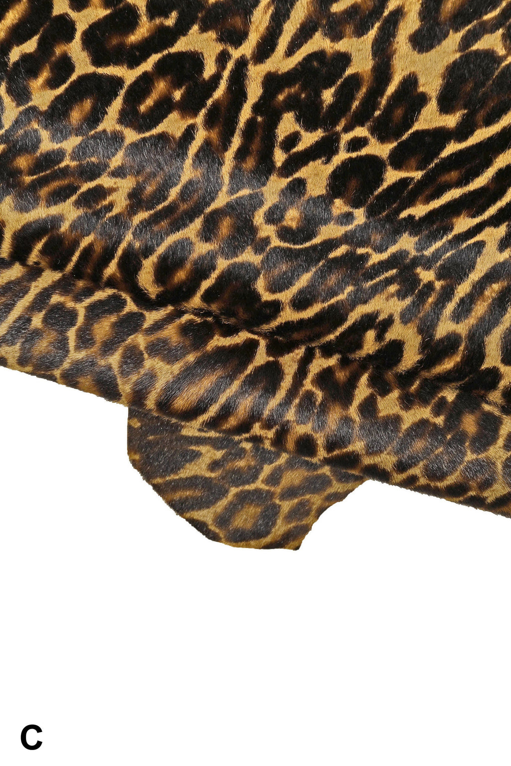 LEOPARD PRINTED hair on leather hide, brown-beige-black pony calfskin, cheetah textured cowhide B14373-CV La Garzarara