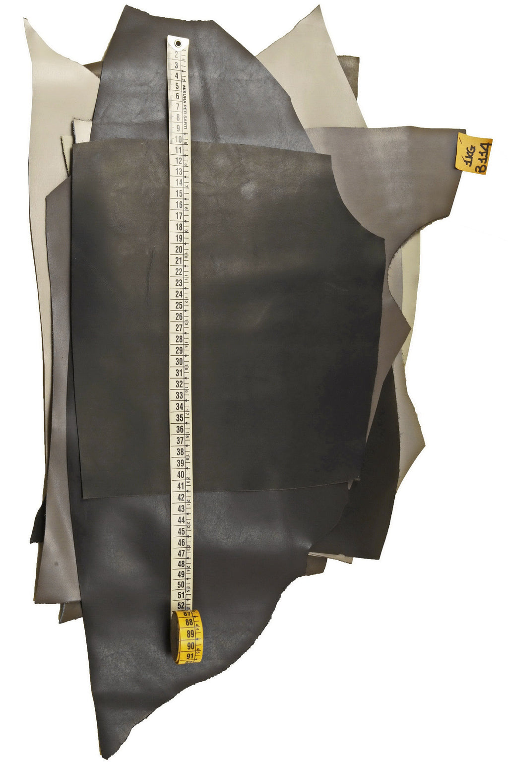 GREY leathe scraps, smooth and pebbled renmants leather in solid color, RANDOM pieces of skin 1.0 1.2 mm B114 La Garzarara