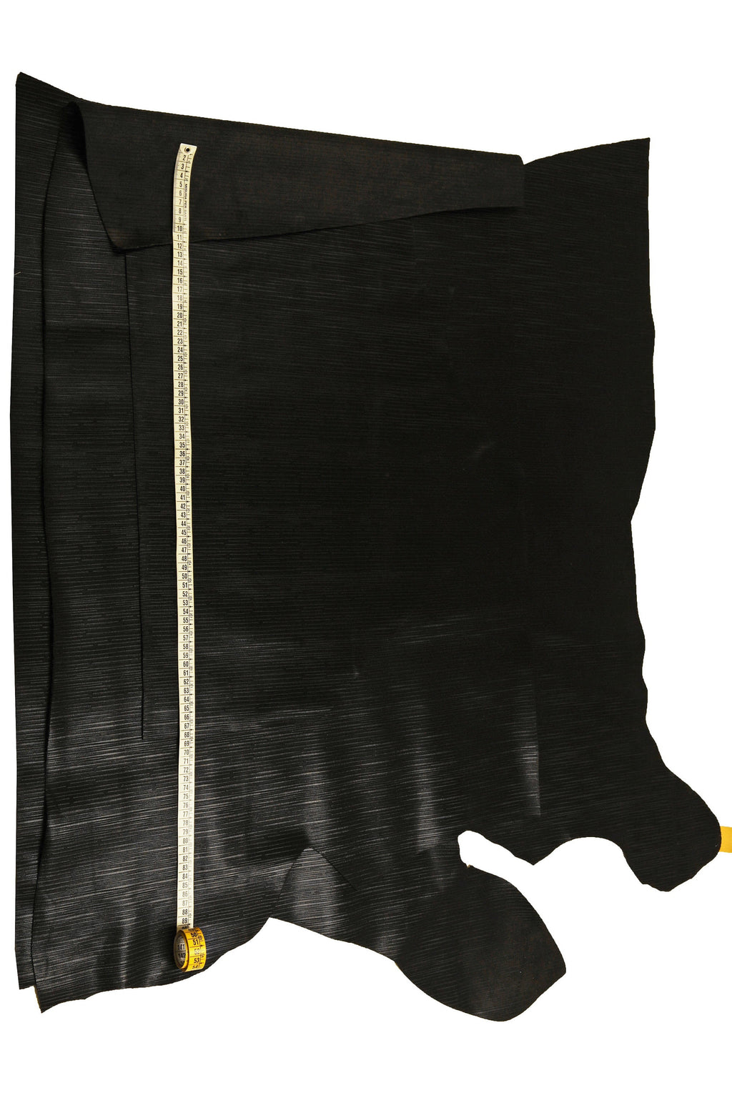 Black 3D print leather hide, semi glossy embossed cowhide, sporty printed calfskin, medium softness B15084-TB La Garzarara