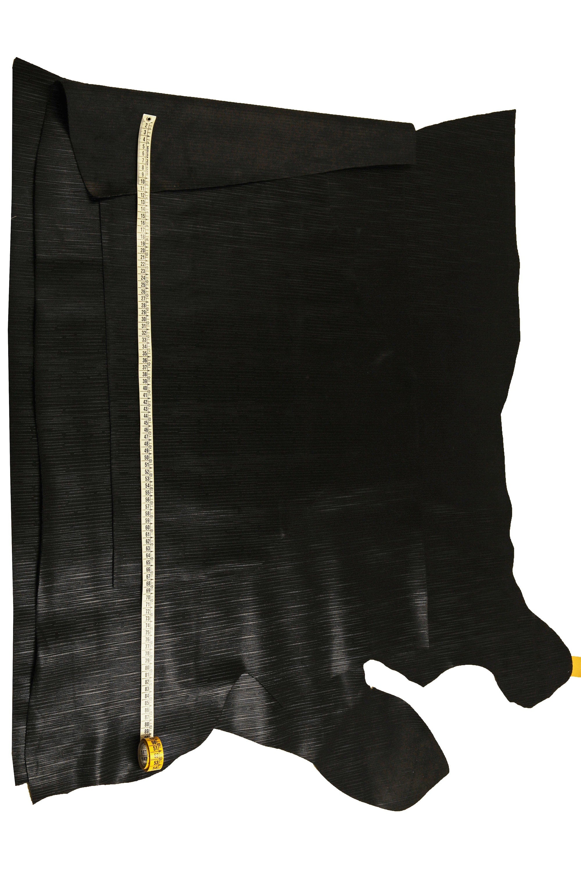Black 3D print leather hide, semi glossy embossed cowhide, sporty printed calfskin, medium softness B15084-TB La Garzarara