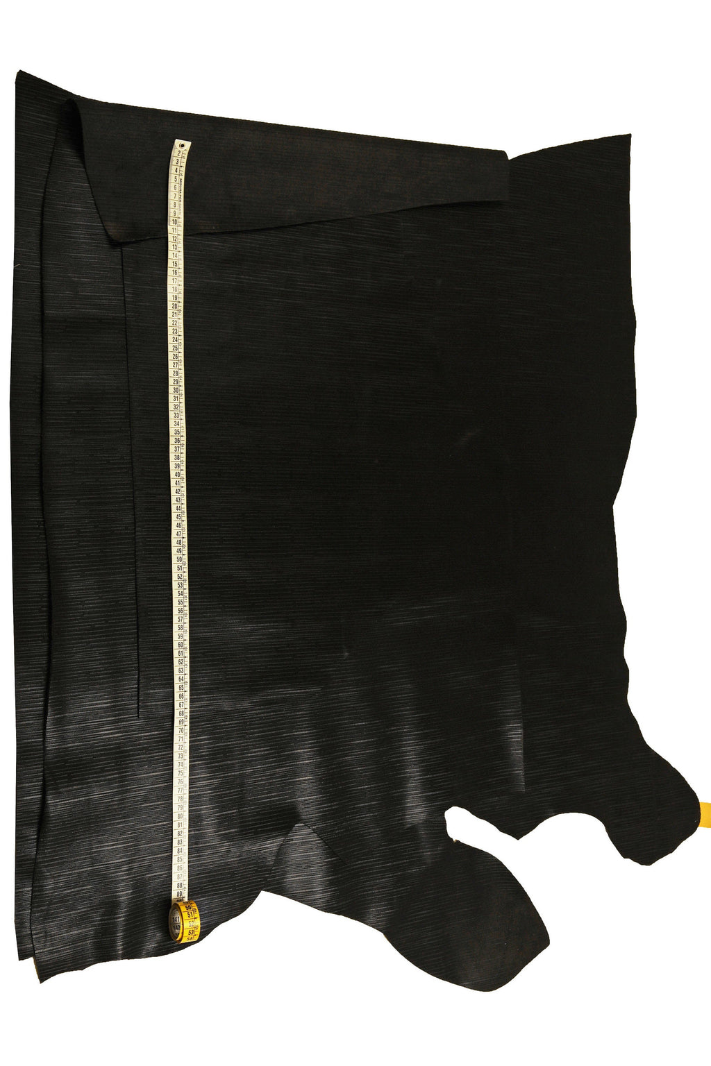 Black 3D print leather hide, semi glossy embossed cowhide, sporty printed calfskin, medium softness B15084-TB La Garzarara