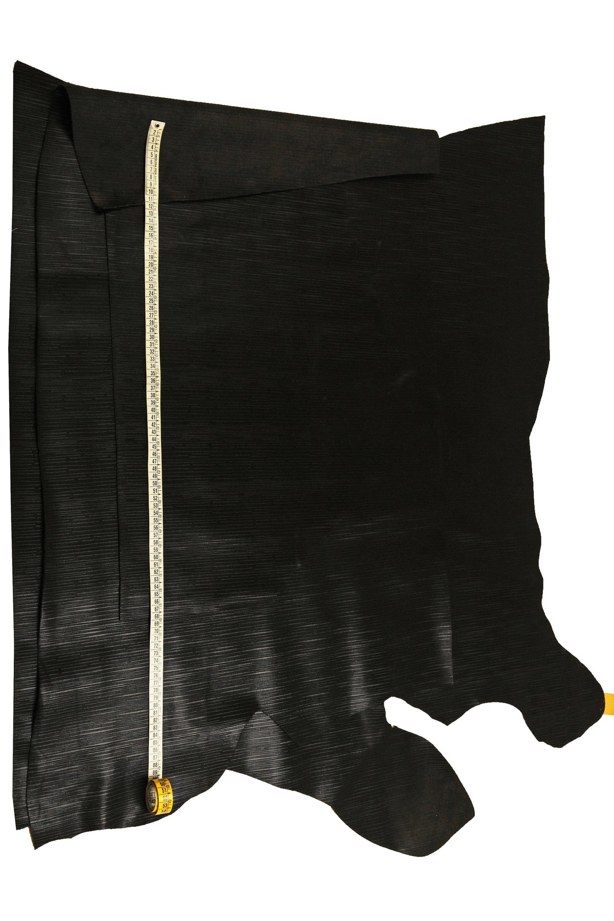 Black 3D print leather hide, semi glossy embossed cowhide, sporty printed calfskin, medium softness B15084-TB La Garzarara