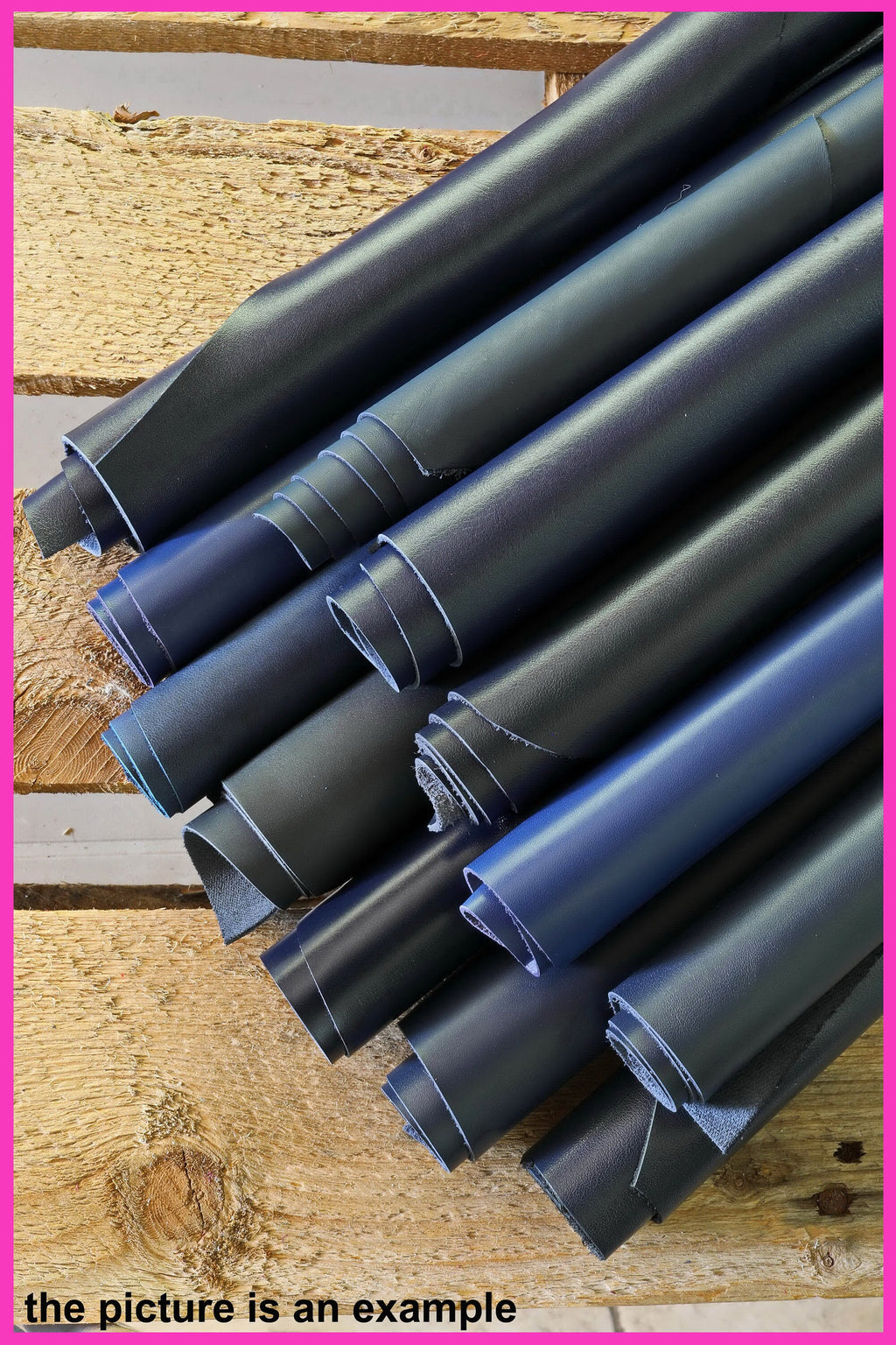 Blue Leather PIECES, Assorted Smooth Navy leather scraps, Variety blue Offcuts 1.0-1.2mm (3-4oz) 1 kg (2 lbs) - 2 kg (4 lbs) B110