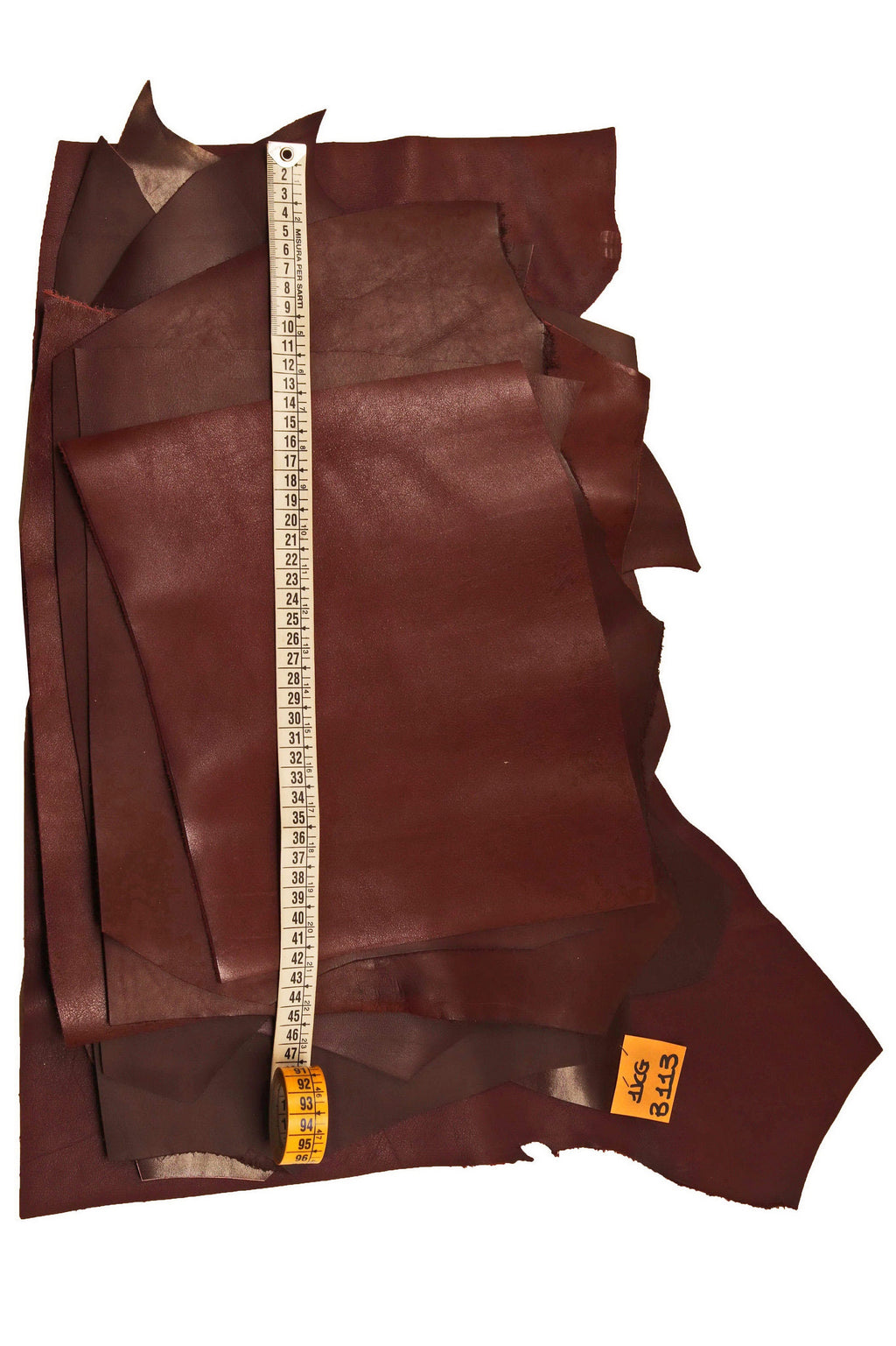 Burgundy Leather calf PIECES, solid and grained random assortment, dark red tone remnants, 1.0-1.2mm (3-4oz) 1 kg (2 lbs) 2 kg(4 lbs) B113