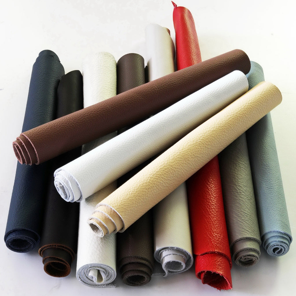 Leather Remnants for Sewing, Upholstery leather scraps, mix soft offcuts, random assortment thickness 1.0-1.6mm 1 kg(2 lbs)- 2 kg(4 lbs)B123