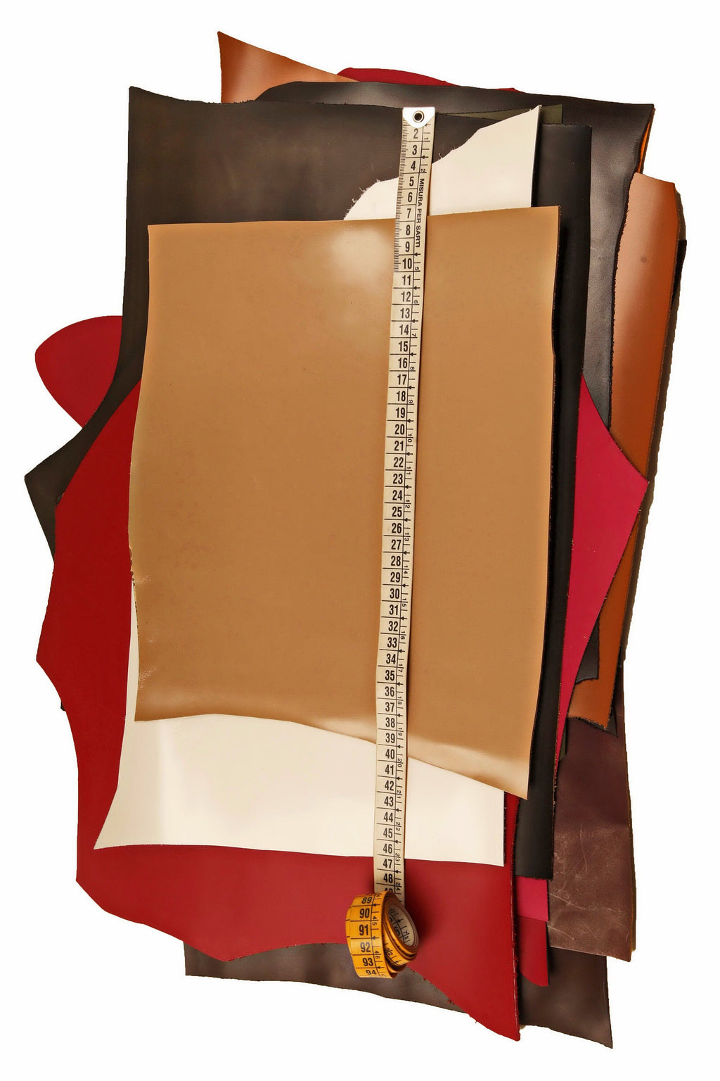 Leather pieces BRUSH OFF abrasivato solid colors random assortment calf remnants thickness 1.0-1.5mm(3-4oz) 1 kg(2 lbs) - 2 kg(4 lbs) B124