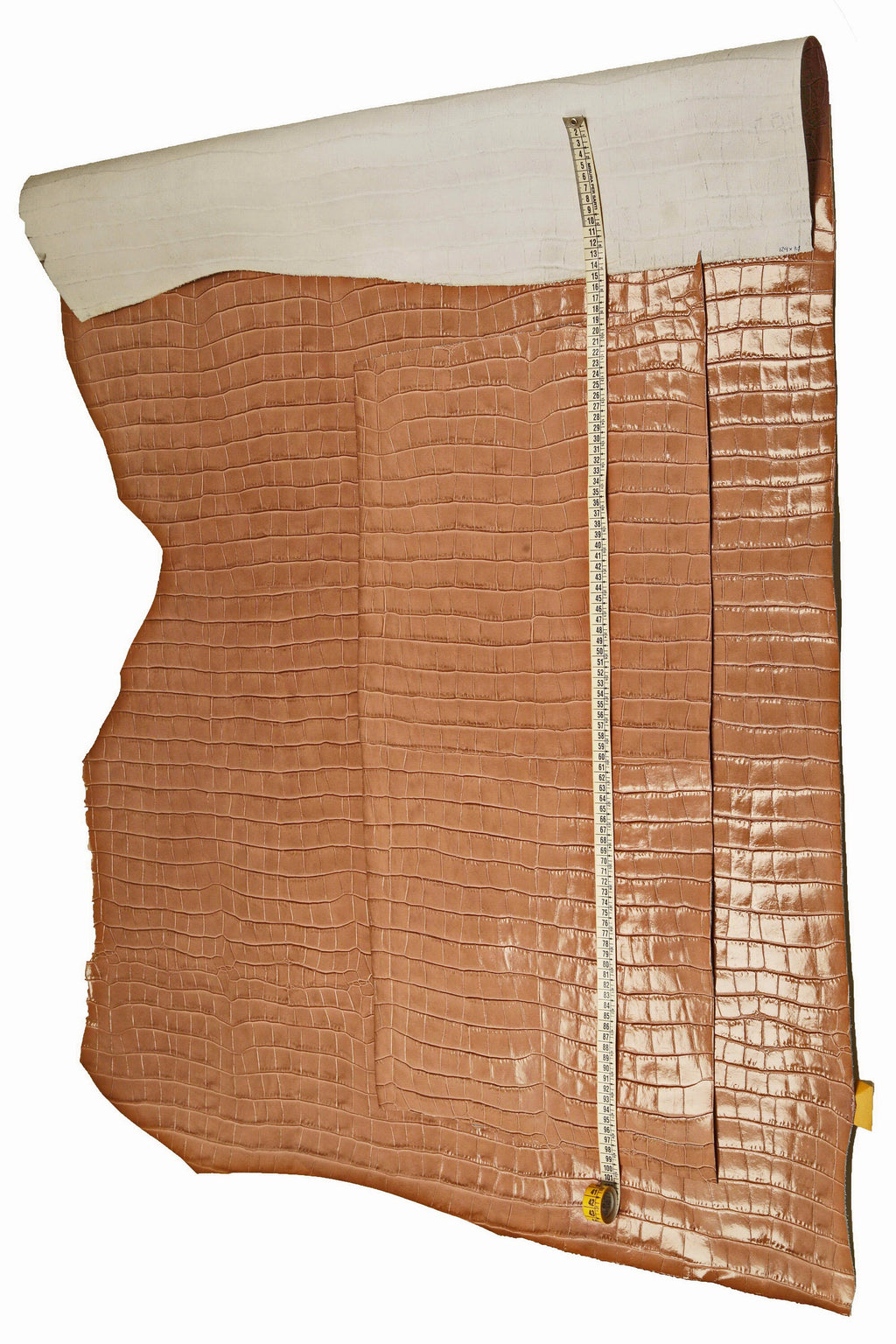 Luxurious Pink Taupe Crocodile Embossed Leather Hide - High Quality Craft Material B15078-ST La Garzarara