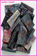 HOLOGRAPHIC SCRAPS bag, mix colourful, random selection, oleographic textured remnants 0,5 lbs B126 La Garzarara