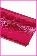 Metallic fuchsia lamb leather skin, crinkled shiny laminated leather finish, leather hide for creative surfaces B15328-MT La Garzarara