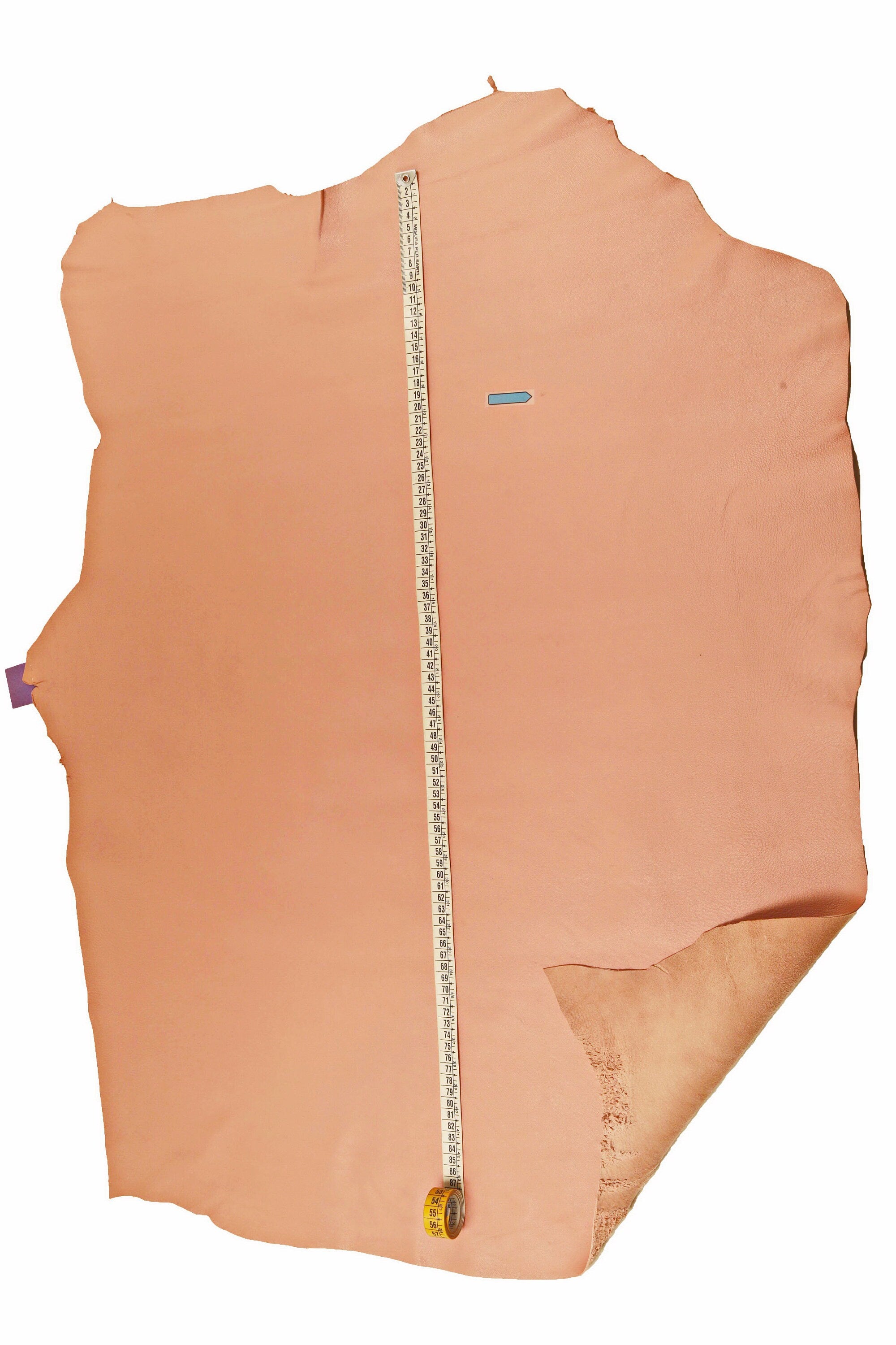Pink SMOOTH leather skin, solid color nappa sheepskin, classic lambskin, soft and matt for crafters 1.2-1.3 mm B15249-TU La Garzarara