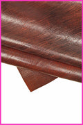 Glossy Black Red Leather Hide, Sporty Cowhide with Shades, Soft Vintage Calfskin B15507-VT La Garzarara