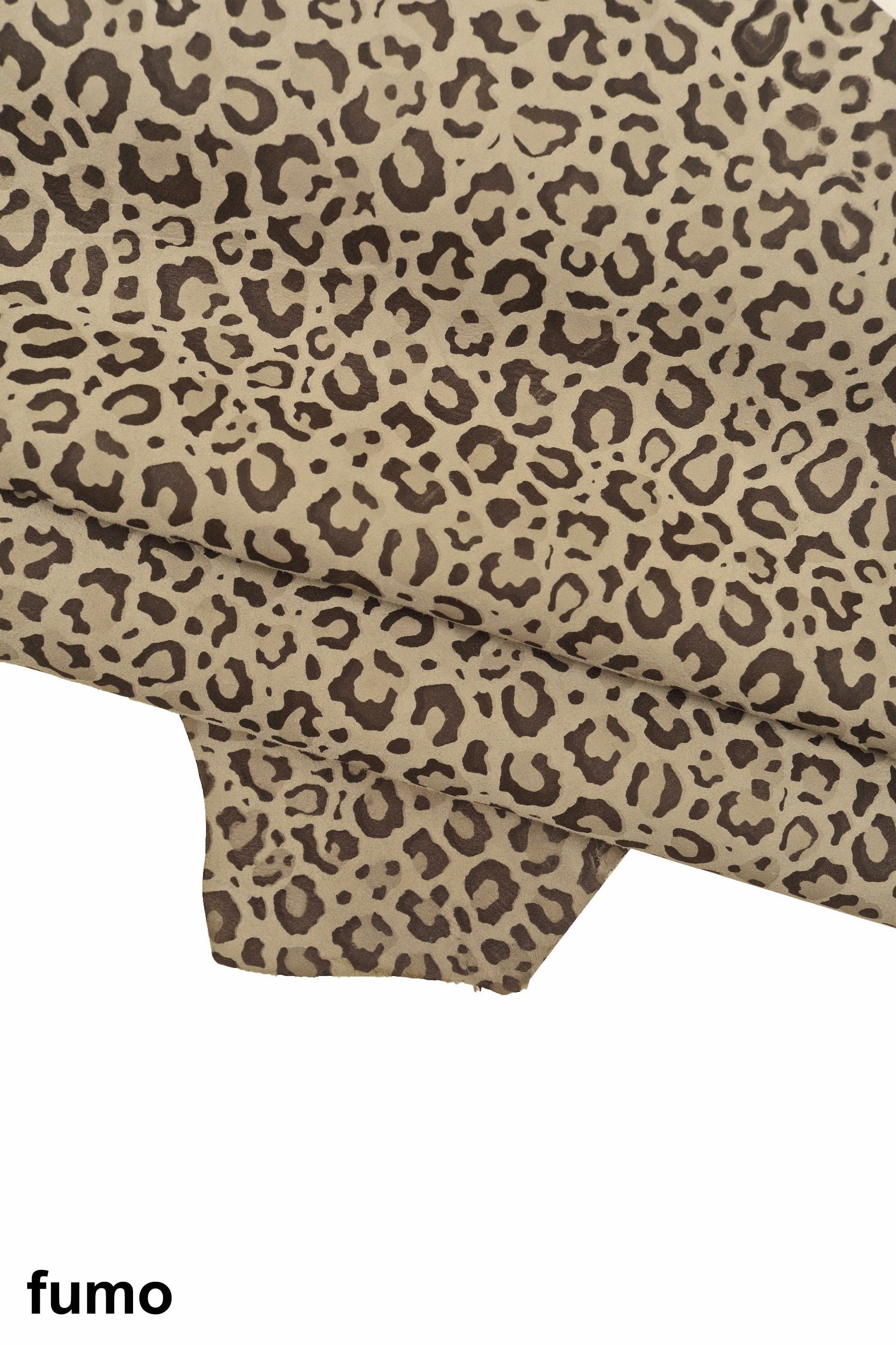 Luxurious Leopard and Cheetah Suede Skins, Smoky Grey with Lilac Accents, Premium Quality B15402-ST La Garzarara