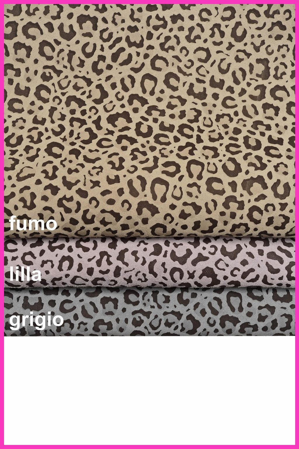 Luxurious Leopard and Cheetah Suede Skins, Smoky Grey with Lilac Accents, Premium Quality B15402-ST La Garzarara