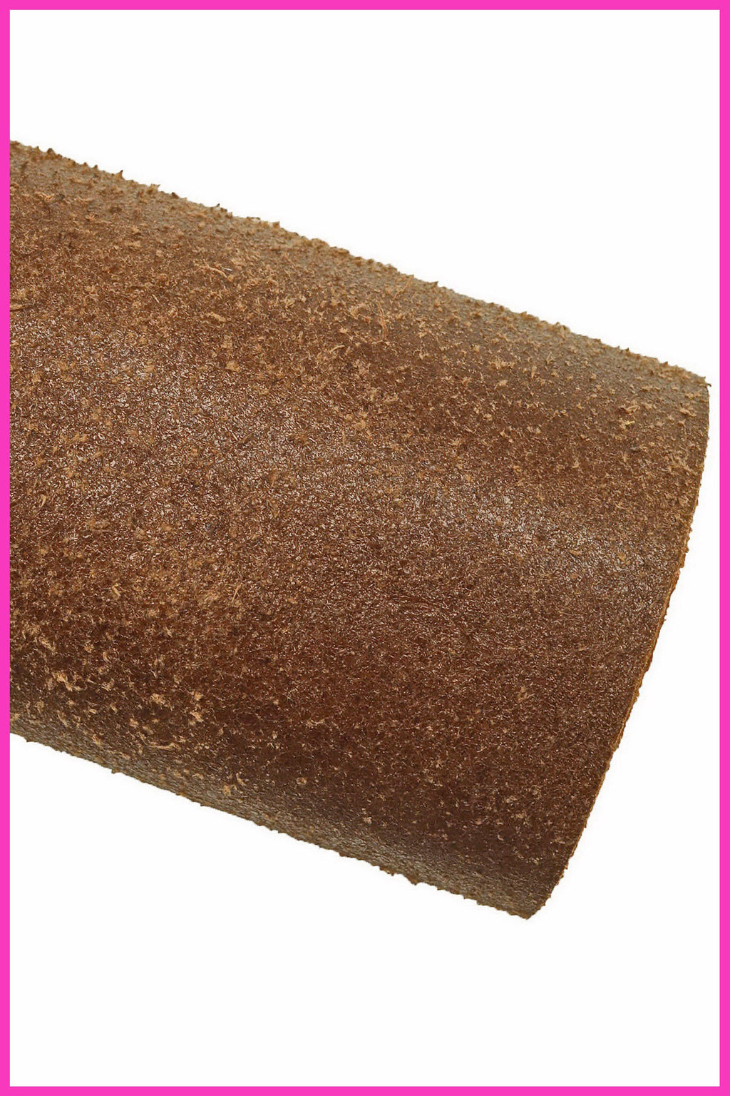 Distressed suede leather hide, brown veg tanned sporty cowhide, soft thick calfskin, 1.2-1.4 mm B15597-VT La Garzarara