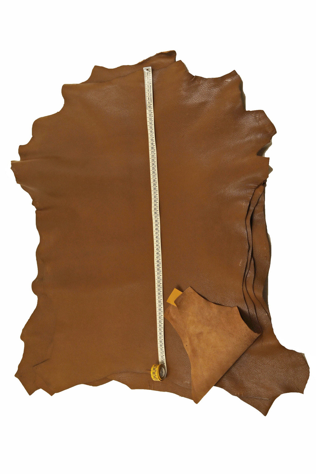 Soft dark brown grained goatskin leather SKIN hide, glossy fine grain goat leather for bags and accessories, B15766-TU La Garzarara