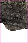 Black grey distressed leather skin, dark grey carved metallic vintage goatskin, laser print charcoal grey aged hide B15742-MT(ST)LaGarzarara