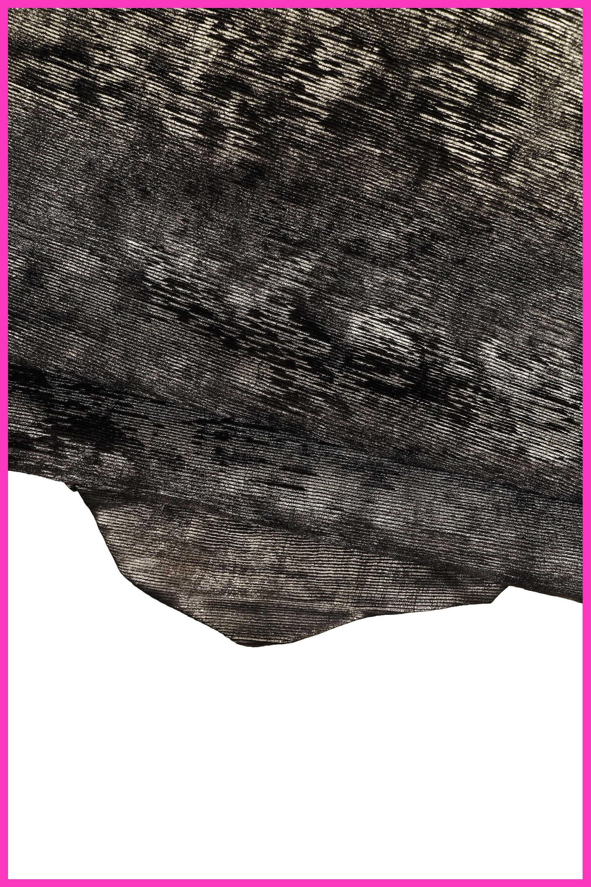 Black grey distressed leather skin, dark grey carved metallic vintage goatskin, laser print charcoal grey aged hide B15742-MT(ST)LaGarzarara