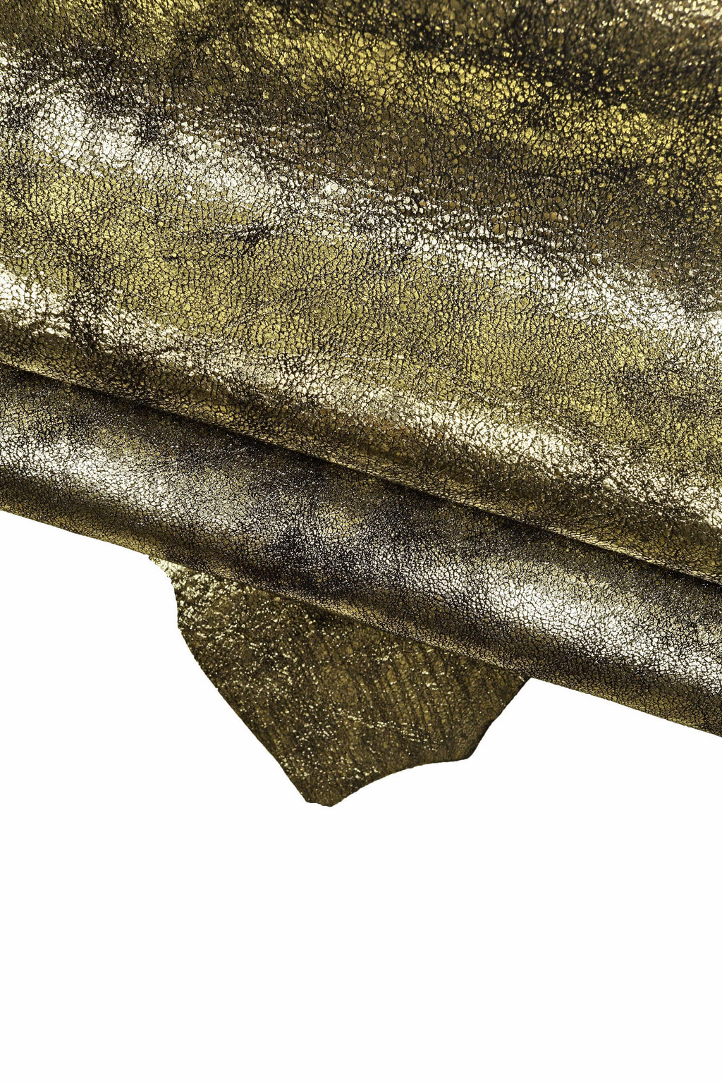 Steel metal DISTRESSED leather skin, black suede with grey foil, glossy soft vintage goatskin B15733-MT La Garzarara