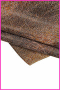 MULTICOLOR hair on print leather hide, animal print colored cowhide, pony textured matt calfskin medium softness B15517-ST La Garzarara