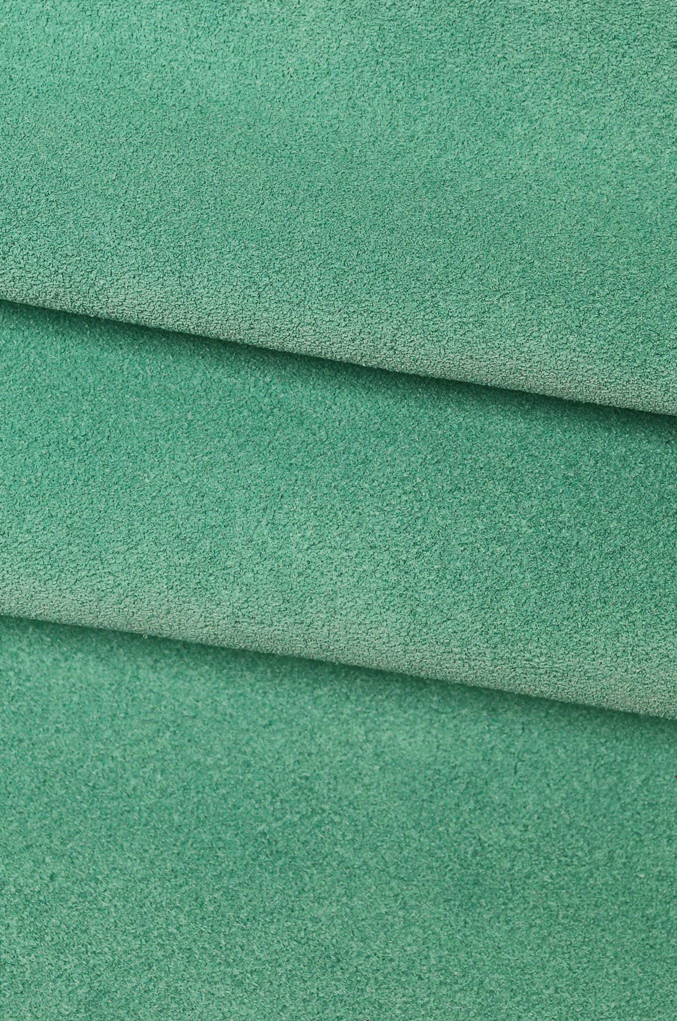 Emerald suede leather hide, aquamarine suede textured cowhide, aqua green skin B15777-TU La Garzarara
