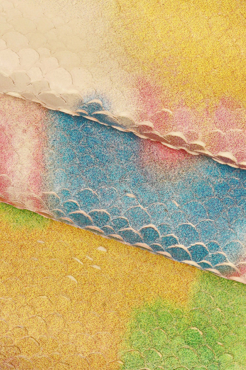 Multicolor python leather skin, artistic watercolor snake print hide, abstract pastel pattern leather B15619-ST La Garzarara