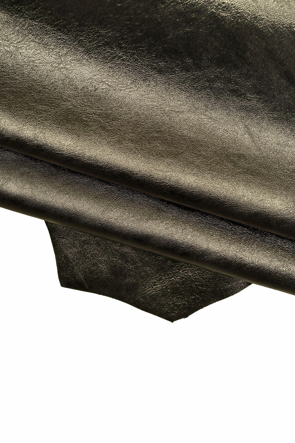 Glossy Grey Lamb Leather hide – Soft Metallic Sheepskin with Smooth Texture B15682-MT La Garzarara