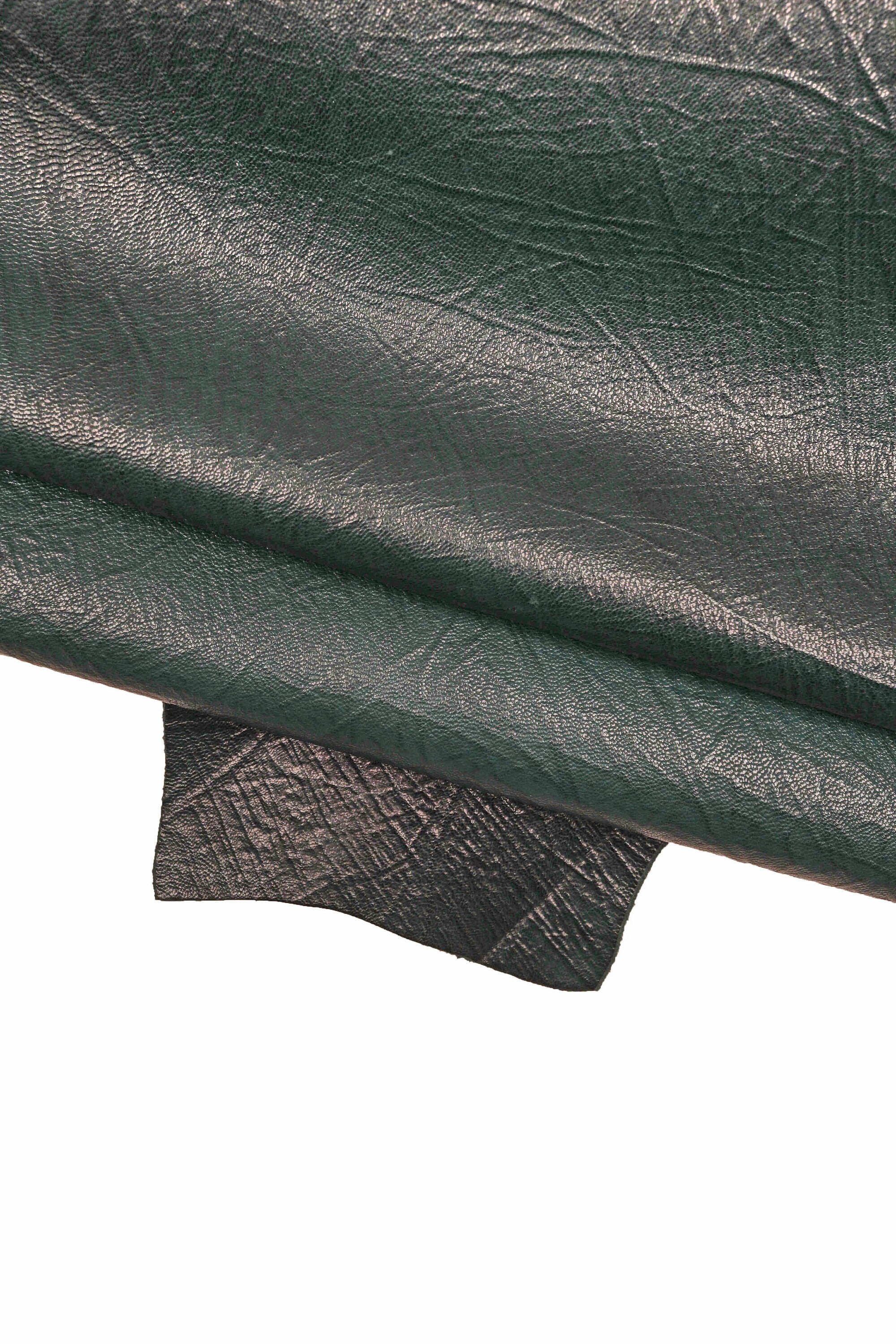 Various Wrinkled Vintage Leather Hides, Sporty Embossed Goatskin, Soft Textured Skins B15596-VT La Garzarara