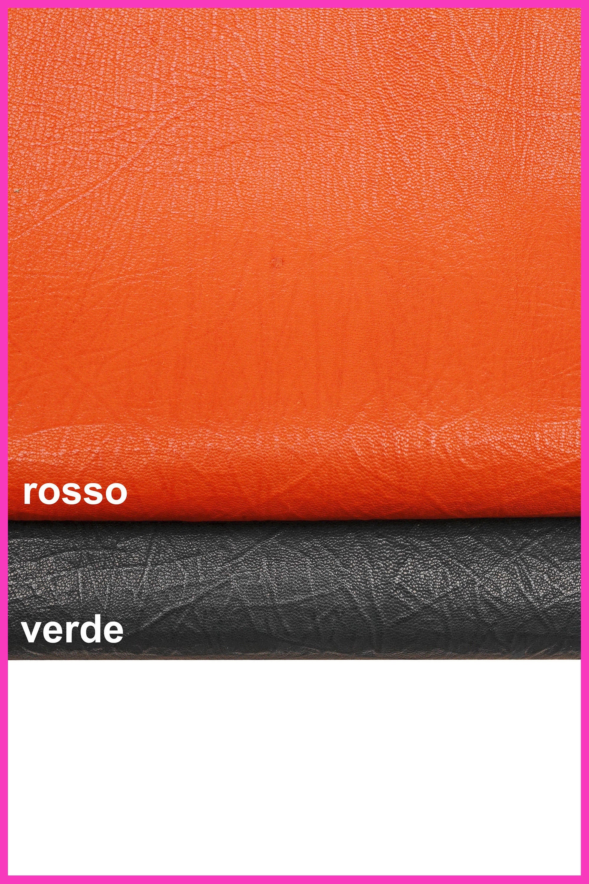 Various Wrinkled Vintage Leather Hides, Sporty Embossed Goatskin, Soft Textured Skins B15596-VT La Garzarara