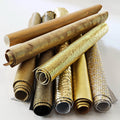 Gold Leather SCRAPS, Renmants fancy textures, solid color, italian gold leather pieces for earrings 1 lbs B1380-RC La Garzarara