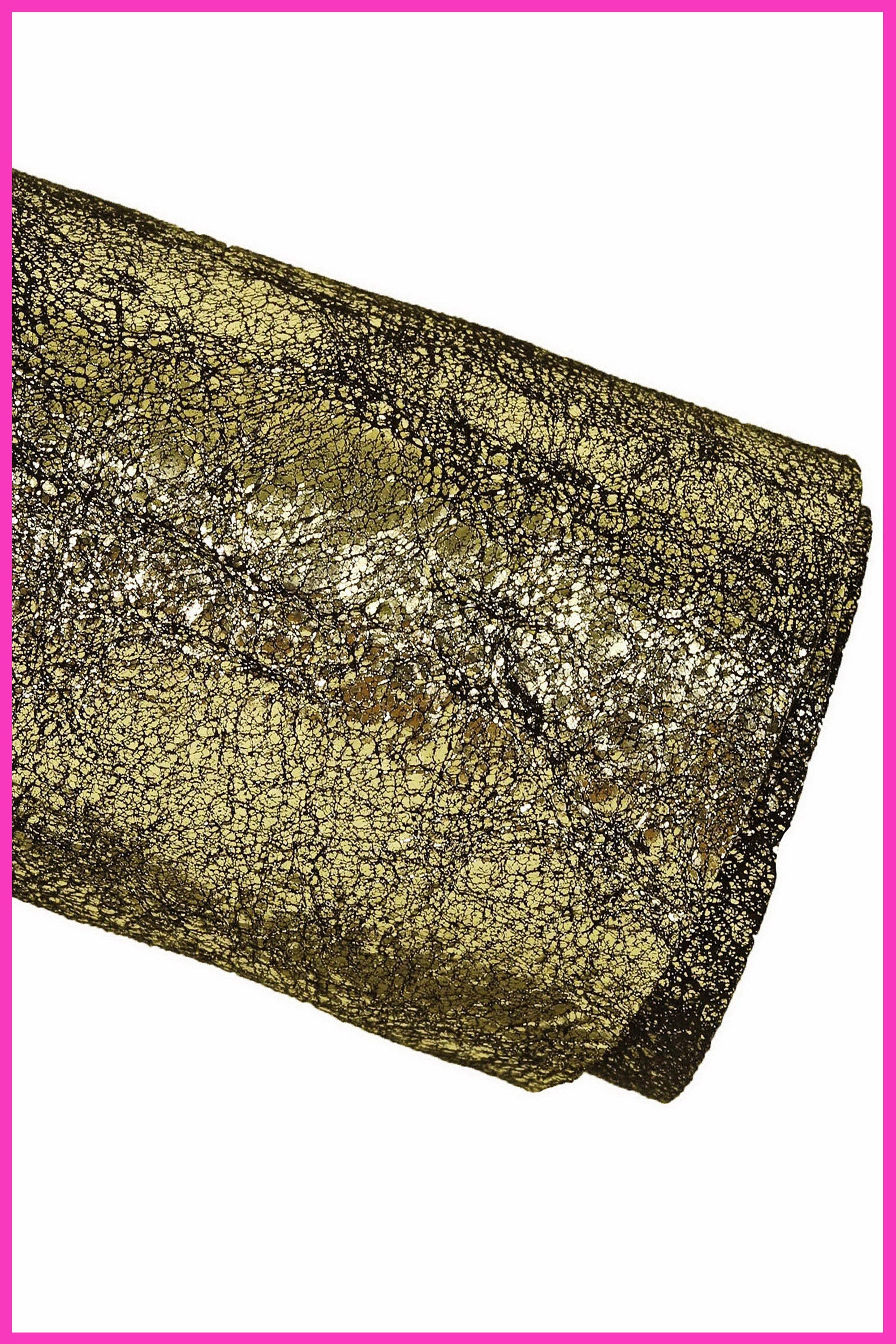 Steel metal DISTRESSED leather skin, black suede with grey foil, glossy soft vintage goatskin B15733-MT La Garzarara