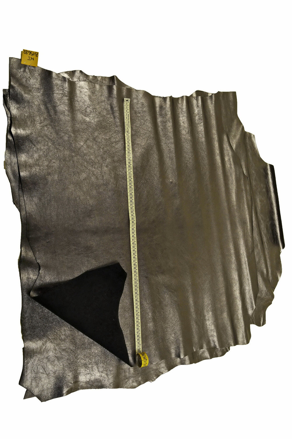 Glossy Grey Lamb Leather hide – Soft Metallic Sheepskin with Smooth Texture B15682-MT La Garzarara