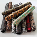Leather scraps - LEOPARD textures, foils and softnes various, italian leather pieces 1 lbs B1460-RC La Garzarara