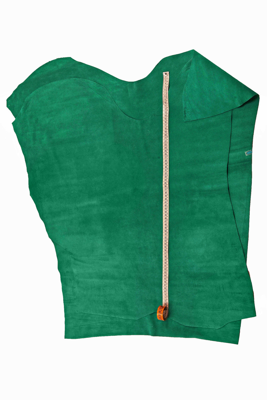 Emerald Green SUEDE leather skin, soft Green cow suede hide B15896-TU La Garzarara